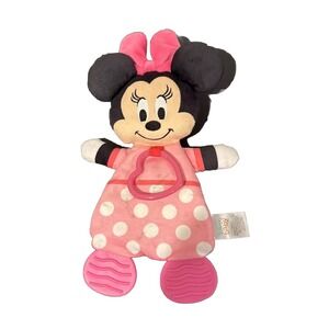 Disney Baby Minnie Mouse Pink Lovey Sensory Crinkle Plus Stroller Toy New